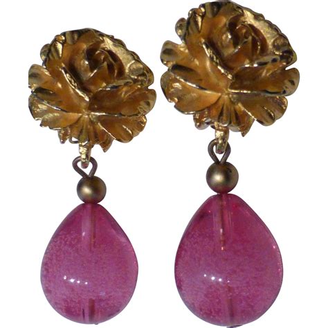 Vintage Les Bernard Dangle Drop Earrings From Historique On Ruby Lane