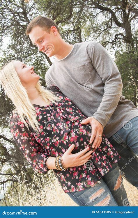 Happy Pregnant Wife With Husband Stock Image Image Of Happiness