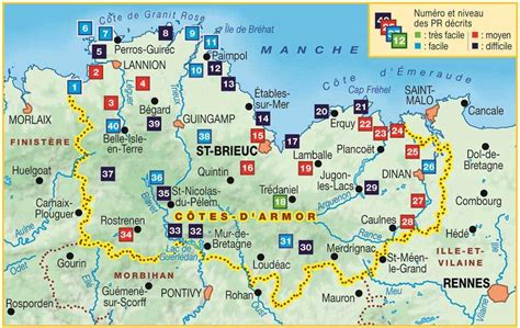 Carte Des Côtes D Armor Vacances Guide Voyage