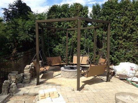 How To Build A Hexagonal Swing With Sunken Fire Pit Diy Projects For