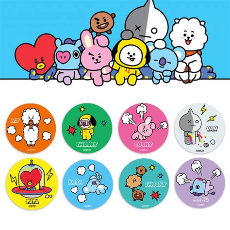 The series features behind the scenes of the bts members creating their bt21 characters, along with their background, personality, storyline, etc. Gambar Kartun Bts Dan Bt21 - Gambar Kartun