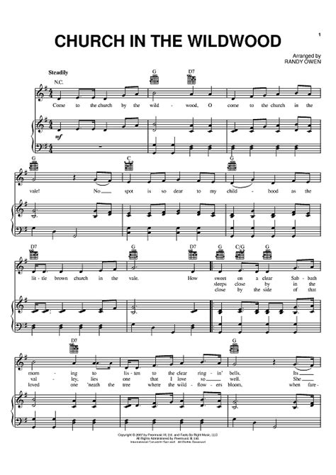 Church In The Wildwood Sheet Music By Alabama For Pianovocalchords