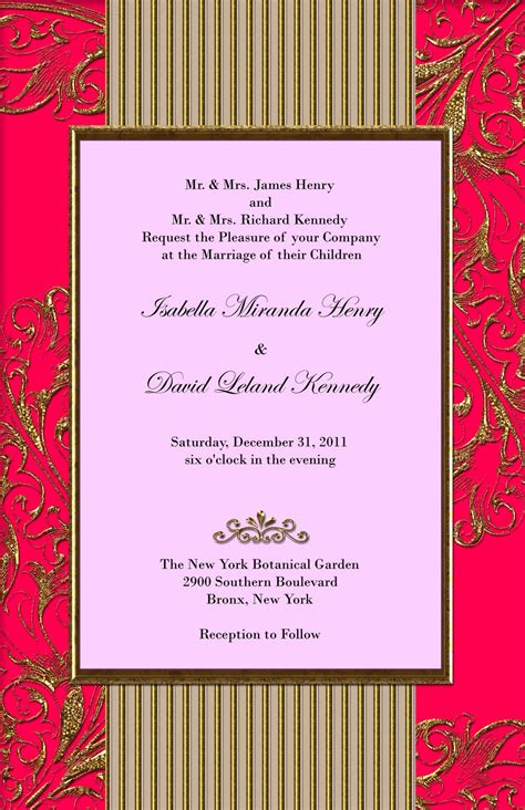 Host line whoever is hosting the wedding should be listed here. Karlee's blog: examples of wedding