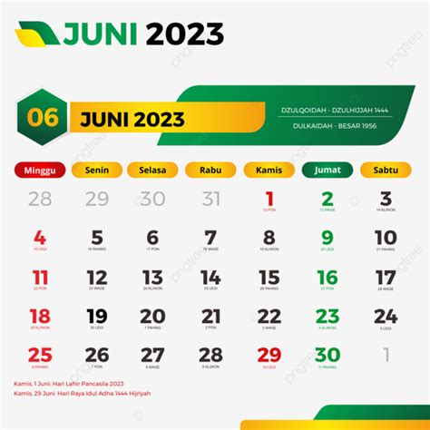 Calendario 2023 Juni Lengkap Dengan Tanggal Merah Cuti Bersama Jawa Dan