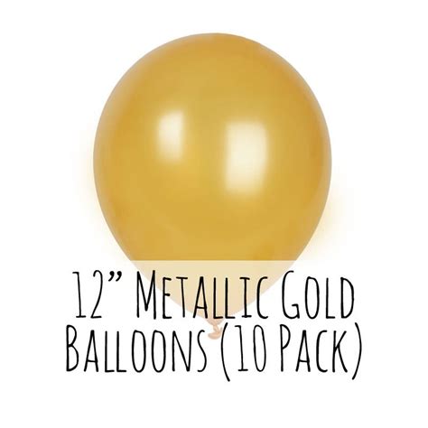12 Metallic Gold Balloons 12 Inch Metallic Gold Latex Balloons 1 Ft