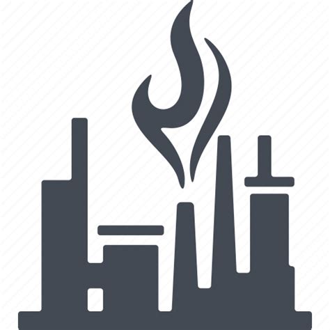 Factory Industry Oil And Gas Production Refinery Icon