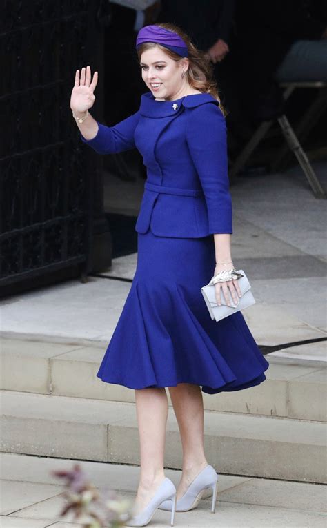 here s what princess beatrice wore to princess eugenie s royal wedding e online ap