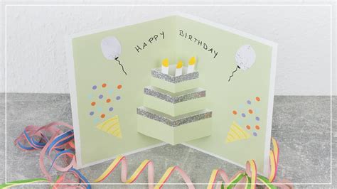 Diy Pop Up Geburtstagskarte Selber Basteln Geschenkidee Aus Papier