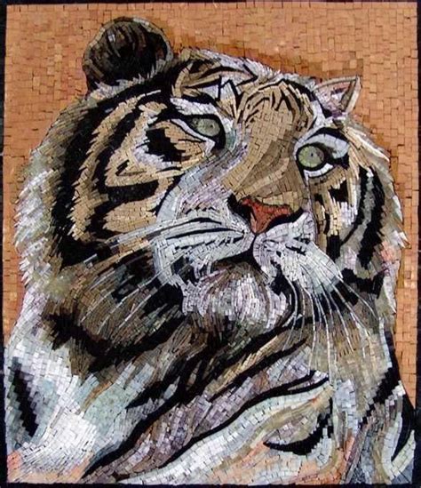 Tiger Mosaic Wall Art Animals Mozaico
