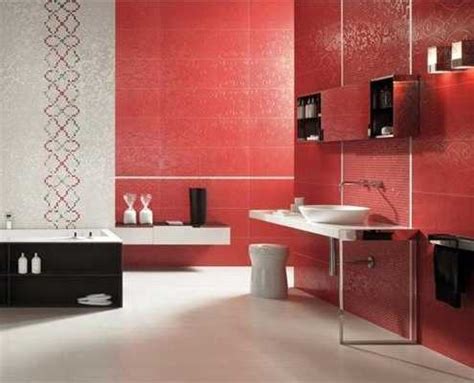 For those that aren't looking to do a. Modern Wall Tiles in Red Colors Creating Stunning Bathroom ...