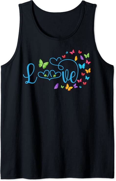 Love Butterfly Collector Flying Colorful Butterflies Tank Top Clothing