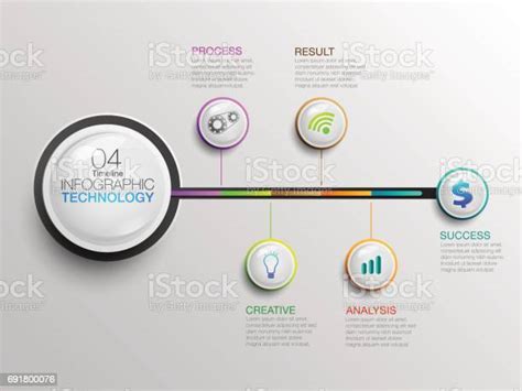 Infographic Bussiness Technology Timeline 04 Stock Illustration