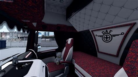 Daf Xf Holland Style Interior Red X Ets Euro Truck