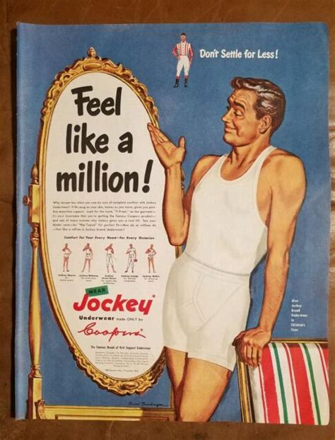 Vintage Jockey Underwear Funny Magazine Page Ad Saturday Evening Post