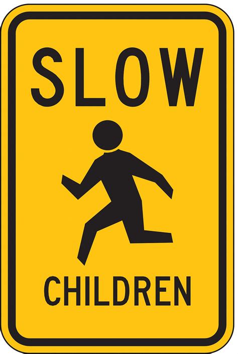 Lyle Children At Play Traffic Sign Sign Legend Slow Children Mutcd