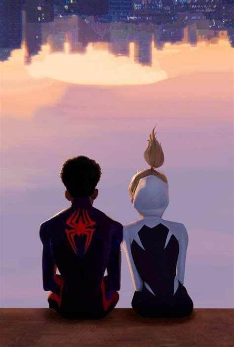 Spider Man Across The Spiderverse Wallpaper Spiderman And Spider Gwen Miles Spiderman Image