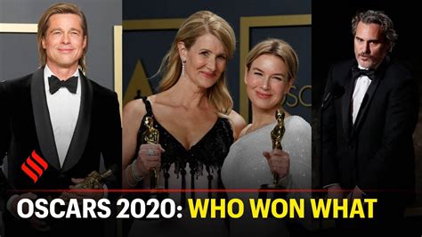 Oscar Awards 2020 Complete Winners List 92nd Academy Awards Youtube