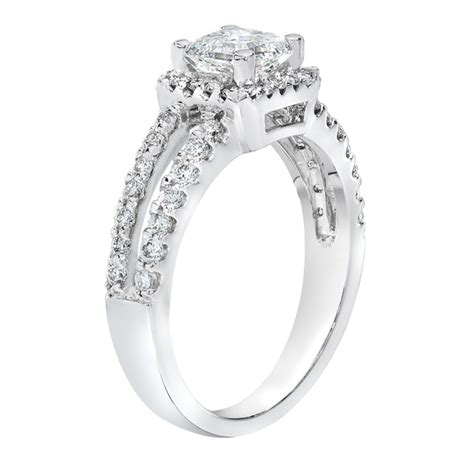 Discover (and save!) your own pins on pinterest 1.57ctw Asscher Cut Halo Ring, 18ct White Gold | Costco UK