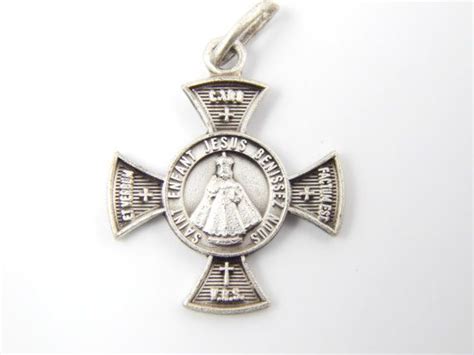 vintage dutch infant jesus of prague catholic medal etsy catholic medals infant of prague