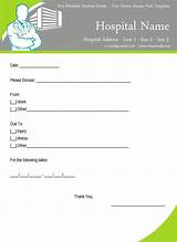 Printable Doctors Note For Work Free Photos