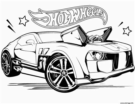Coloriage hot wheels 68 voiture rapide  JeColorie.com