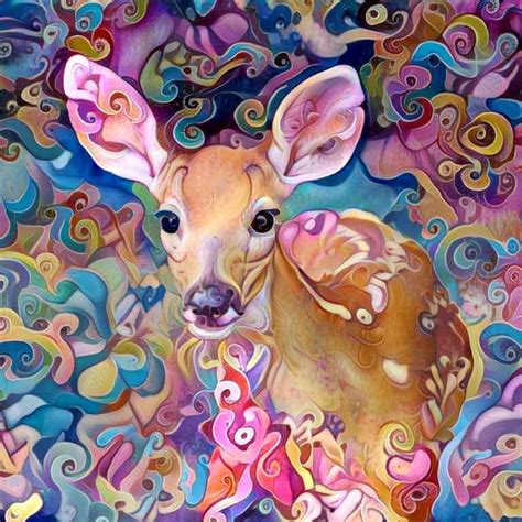 Colourful Deer Framed Art Print T Idea For Animal Lovers Cheerful