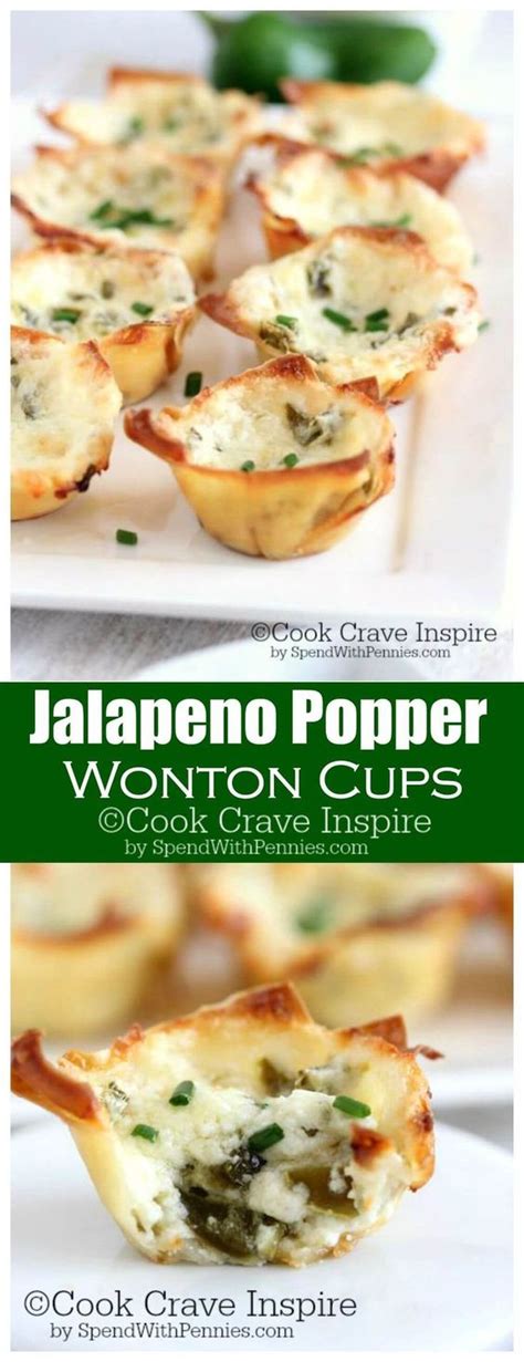 Jalapeño Popper Wonton Cups Recipe Girls Dishes