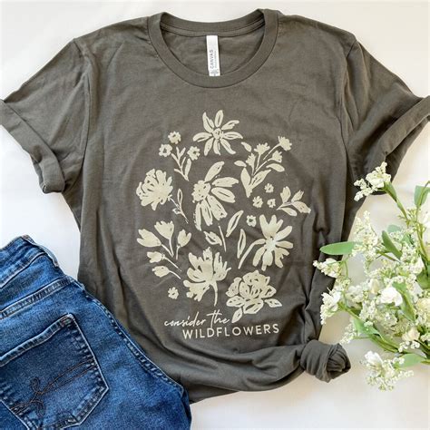 Consider The Wildflowers Short Sleeve Unisex T Shirt Etsy