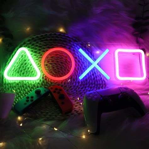 Neon Signs For Playstation Light Icon Gaming Room Decor Best Quality
