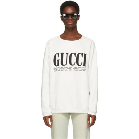 Gucci White Cities Sweatshirt Gucci