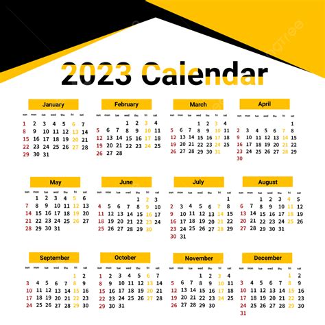 Calendar 2023 Calendar 2023 Year 202 Png Transparent Clipart Image