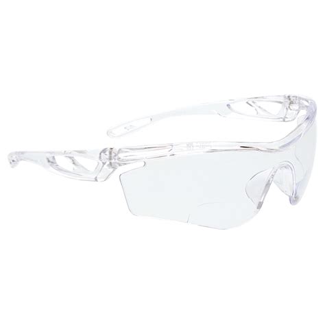 Mcr Safety Cl4h25pf Checklite Cl4 Readers Safety Glasses Clear Temples Clear Bifocal Antifog