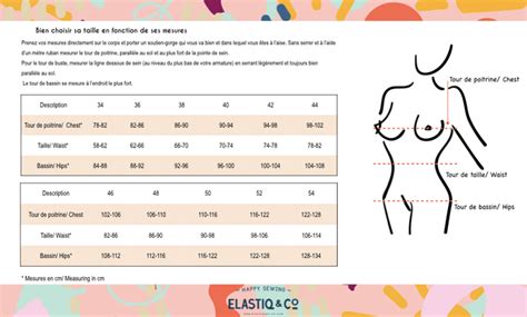 guide de taille lingerie technique and infos elastiques co