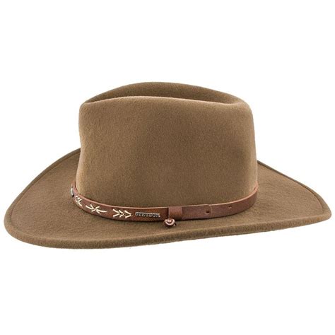 Mens Stetson Santa Fe Wool Crushable Western Hat Black