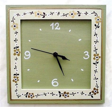 Hand Painted Wooden Wall Clock By Tammnoony On Etsy 3290