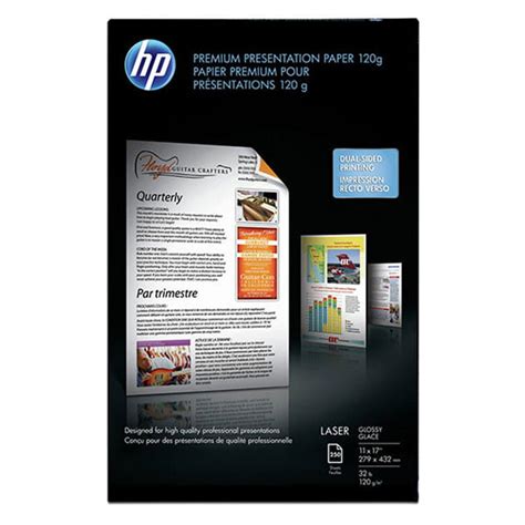 Hp Premium Presentation Paper 120g 32 Glossy 95 Bright 11 X 17 250 Sheets Pkg Walmart