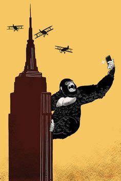 King kong is a film monster, resembling an enormous gorilla, that has appeared in various media since 1933. king kong - you climb the empire state building | King ...