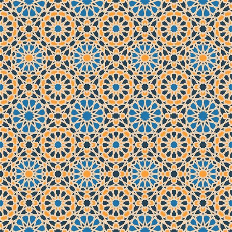 Orange And Blue Flower Islamic Geometric Patterns Islamic Architecture