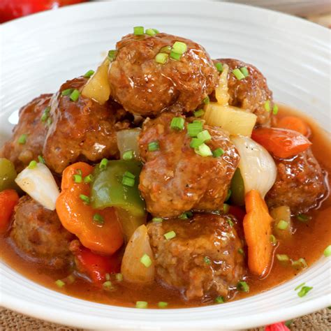 Sweet And Sour Meatballs With Pineapple Filipino Style Midowood