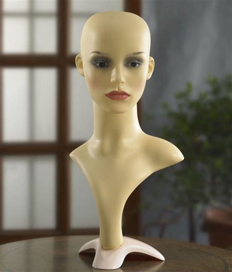 Elegant Pale Female Mannequin Head