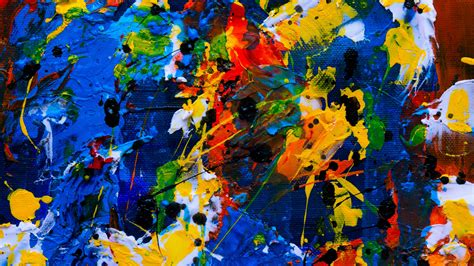 Paint Spots Canvas Abstraction Colorful 4k Hd Wallpaper