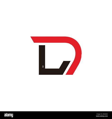 Letter Dl Simple Geometric Design Line Logo Vector Stock Vector Image