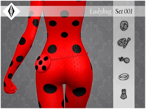 The Sims Resource Ladybug Set Ring Yoyo