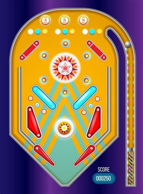 Pinball Machine Isolated Stock Vector Illustration Of Object