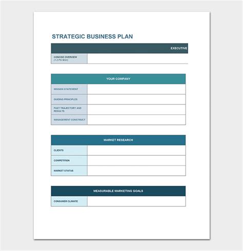 strategy paper template   word excel