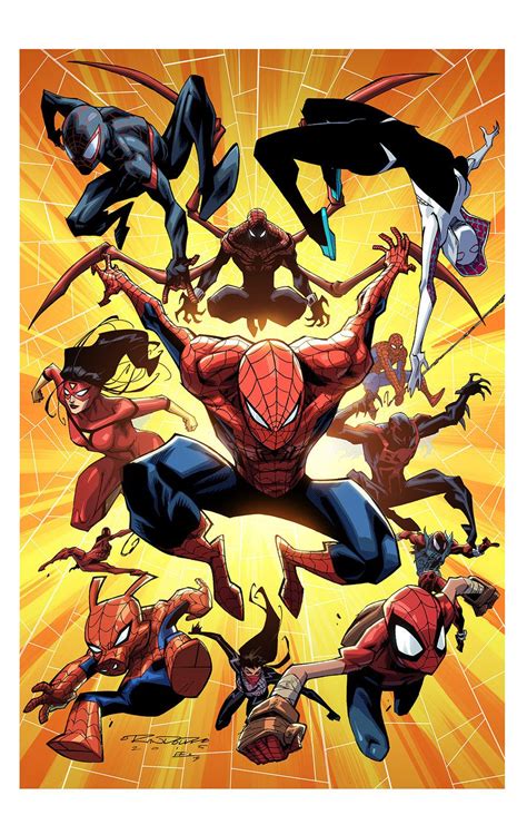 Spiderverse Spiderman Comic Book Artwork Marvel Spiderman