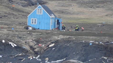 In Pictures Greenland Tsunami Aftermath Bbc News