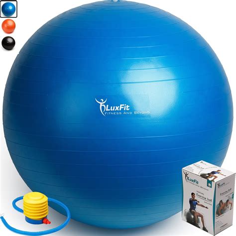 Exercise Ball Luxfit Premium 65cm Extra Thick Yoga Ball 1 Year