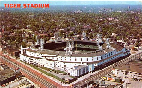 Tiger Stadium Detroit Dt 82304 B Stadium Postcards