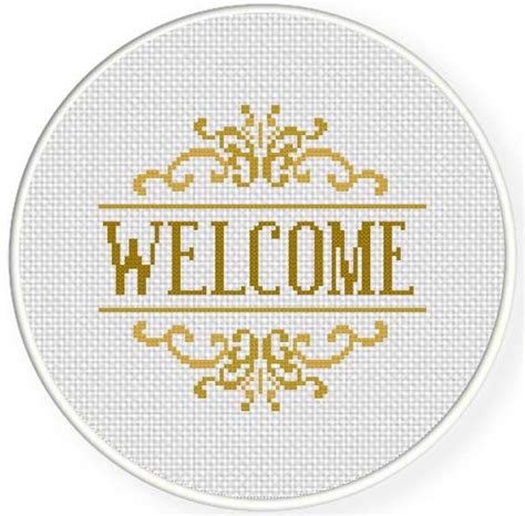 Houdinis Guide To Free Counted Cross Stitch Welcome Sign Patterns